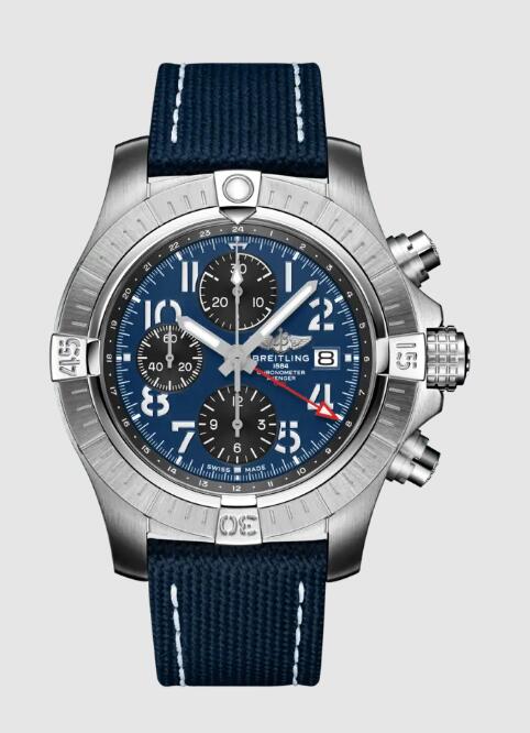 Review 2022 Breitling Avenger Chronograph GMT 45 Replica Watch A24315101C1X2 - Click Image to Close